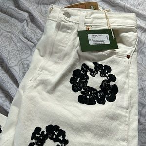 Brand new denim tear jeans no stretch black size 28x30